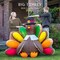 2PCS 5ft Thanksgiving Inflatable LED Lighted Turkey Air Blow up Lawn Yard Deco